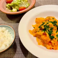 1/29の夜ごはん~鶏手羽元のトマトクリーム煮~|ゆかｕさん