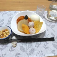 おでんで晩酌|おかめんさん