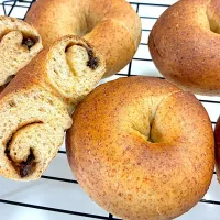 ピーナッツチョコベーグル|みほままこさん