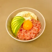 ねぎとろアボカドとろろ丼|かわうそcookingさん