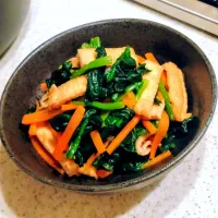 ほうれん草と京揚げのめんつゆ和え♡|GGGさん