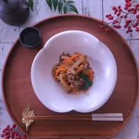 牛肉入りヤーコンきんぴら|sugar beansさん