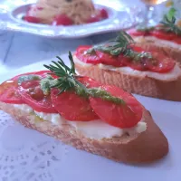 クリームチーズとトマトのブルスケッタ|sugar beansさん
