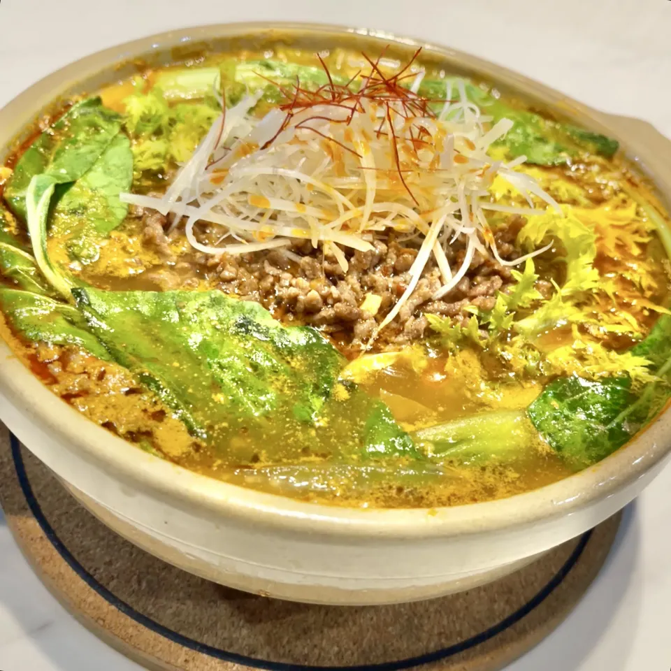 妻用。坦々豆腐鍋。豆乳の代わりに……|ぎんさん