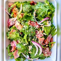 春菊とベーコンのサラダ🥗|acochanceさん