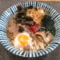 焼き海苔とわかめの温蕎麦|みりさん