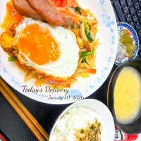 🥬白菜チャンプルーとポーク目玉🍳| TakeBooさん