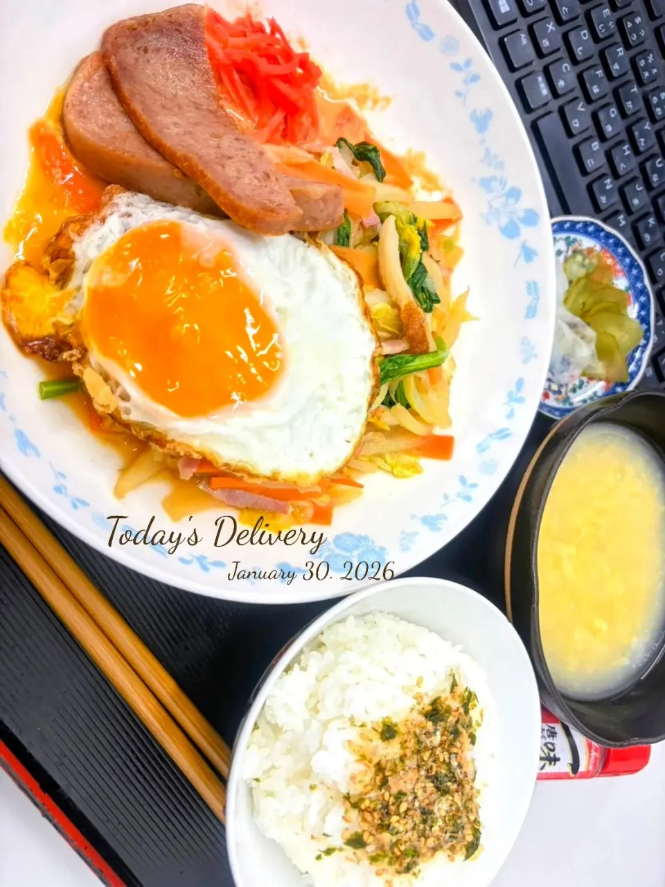 🥬白菜チャンプルーとポーク目玉🍳|TakeBooさん