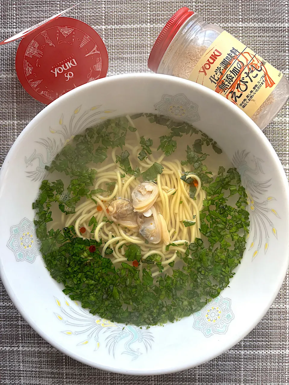 あっさりしたスープの春菊の香りの湯麺|栃倉 直人さん