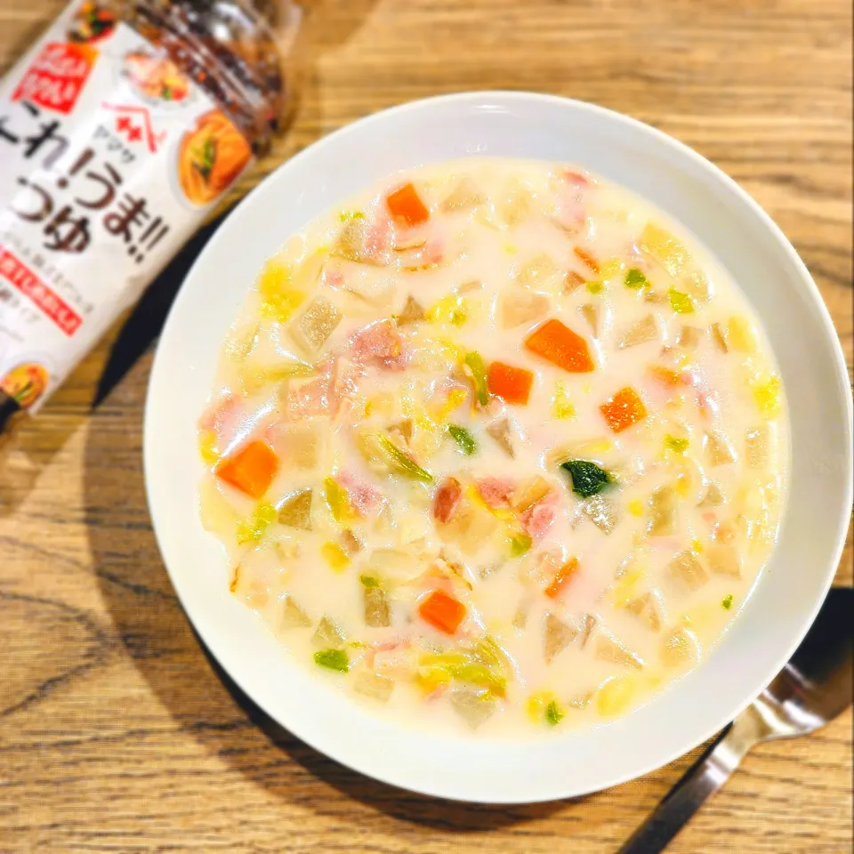 ヤマサ醤油公式アカウントさんの料理 冬野菜たっぷりポテトチャウダー|ひかるさん