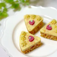 ショートケーキ風チョコ🍰|lalapoさん