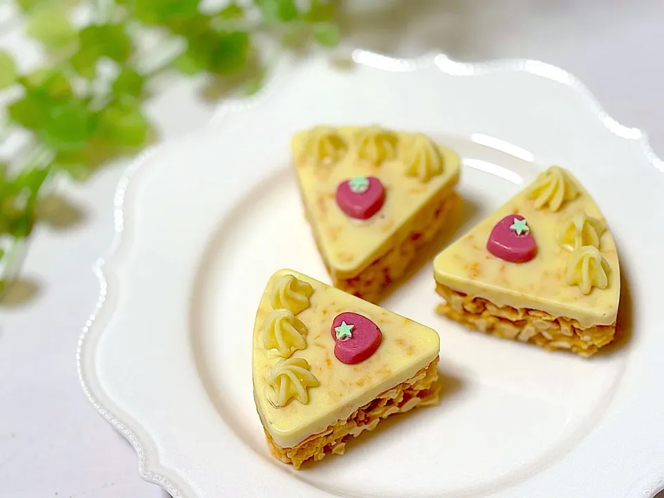 ショートケーキ風チョコ🍰|lalapoさん