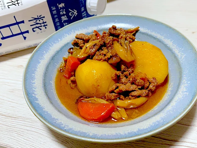 甘酒で肉じゃが|もっさんさん