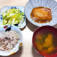 2025 1228　鯖のみぞれ煮　ゆず白菜　豆腐とわかめのお味噌汁|いもこ。さん