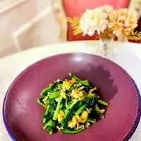 庭で採れた大根の葉炒め❣️|🐶dekochoro🐶さん