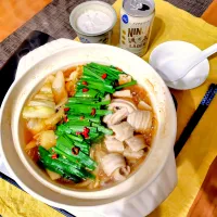 【鍋】和風出汁のモツ鍋|シュビラさん