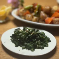 1/31の夕食　採れたて蕪の葉炒め|yoneさん