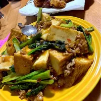 厚揚げと小松菜の甘辛炒め|hmさん