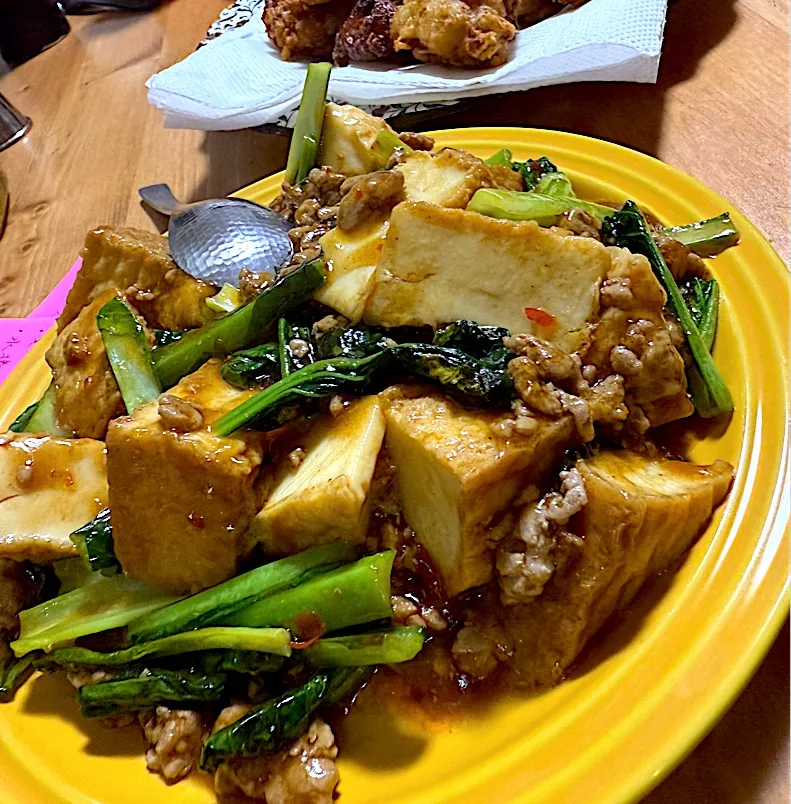 厚揚げと小松菜の甘辛炒め|hmさん