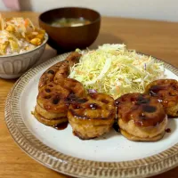 蓮根のはさみ焼き| ふくすけ食堂さん