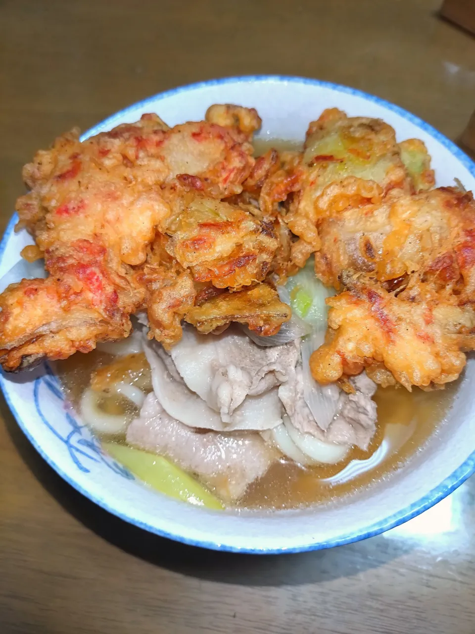 肉入りかき揚げうどん|さと♂さん