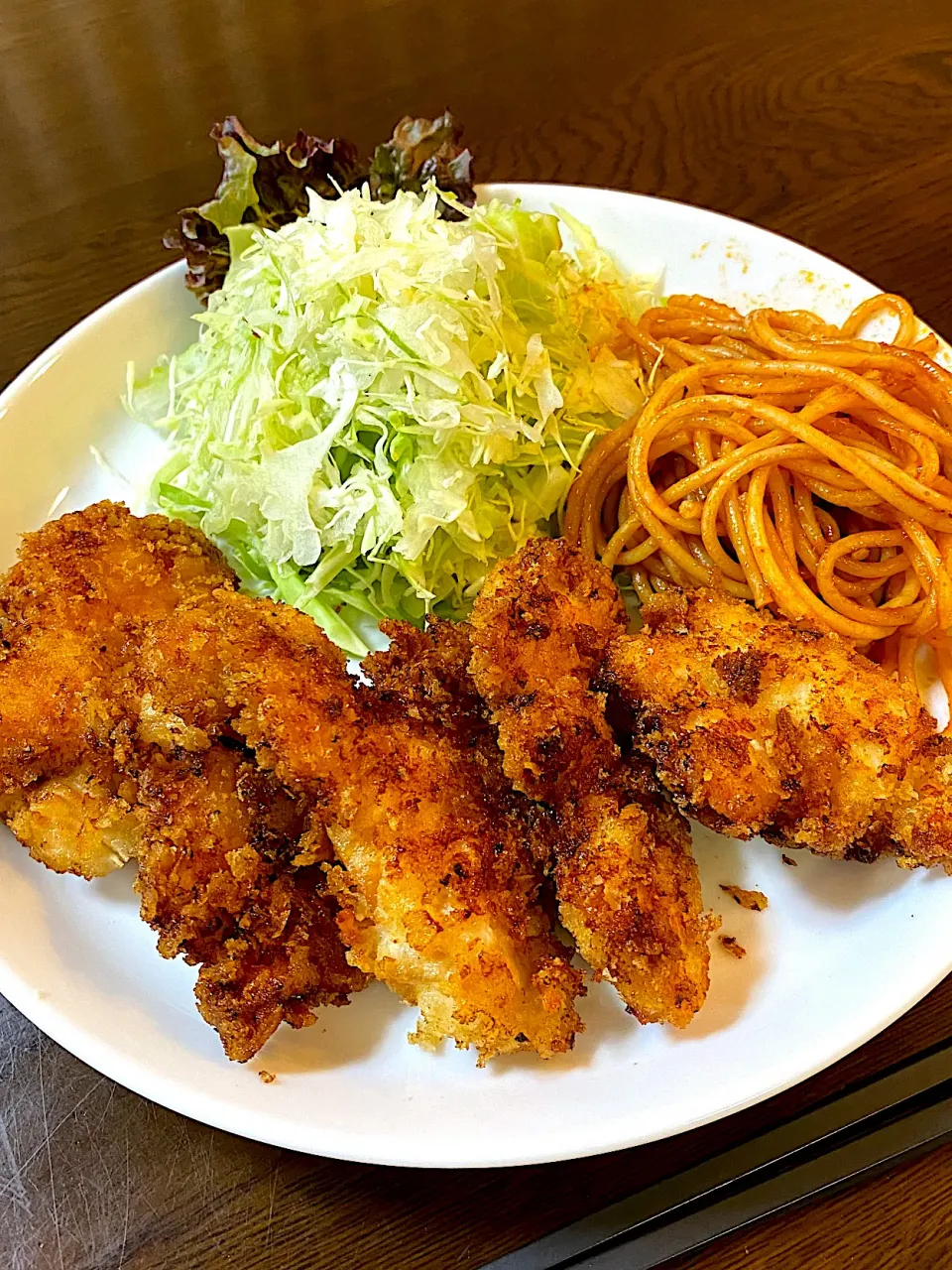 チキンカツプレート|単身赴任のっちさん