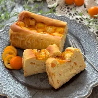 はちみつ金柑のベイクドチーズケーキ（甘酒入り）🍊|ゆーこどんさん