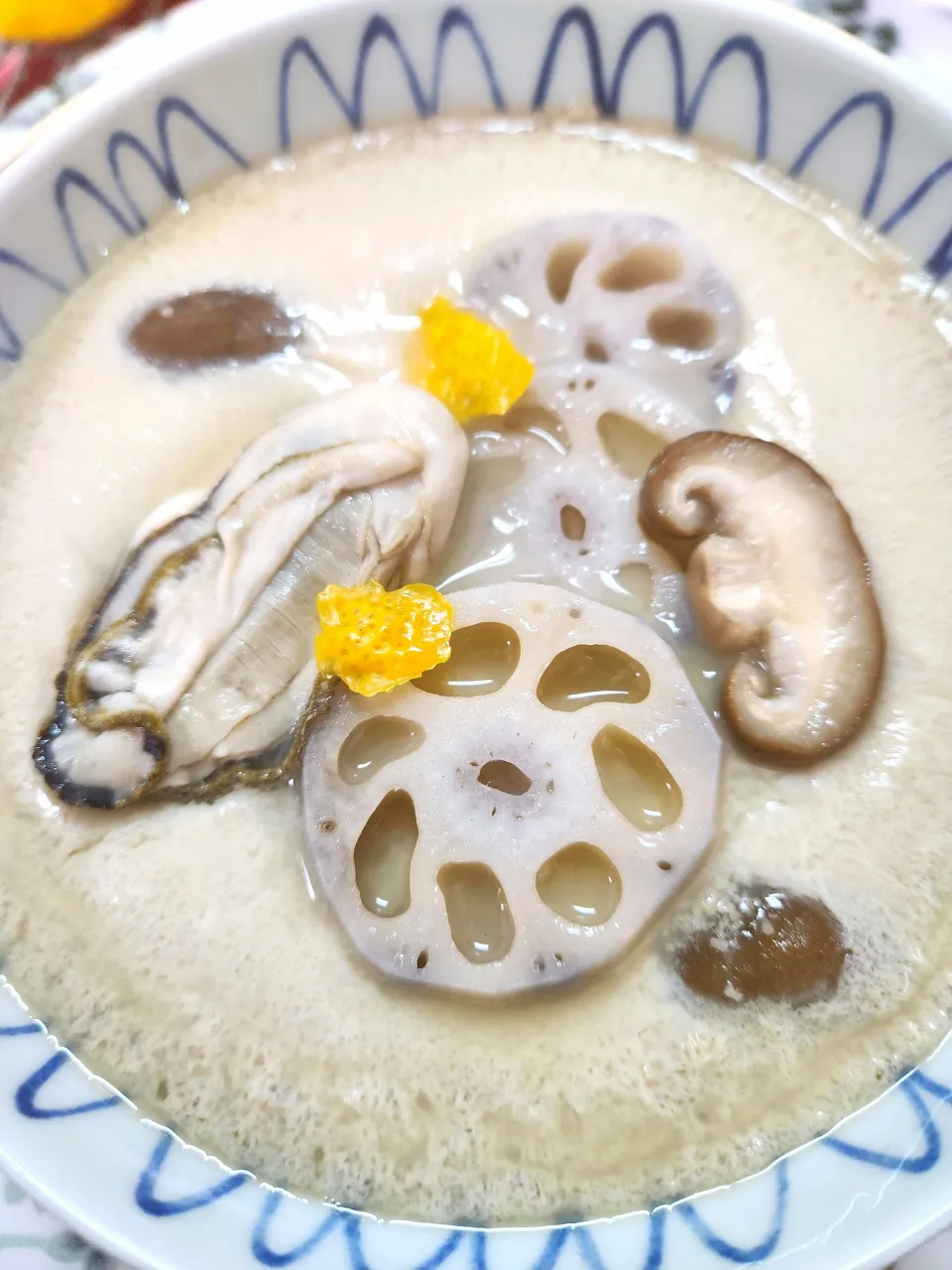 🔷蒸籠で牡蠣と蓮根の茶碗蒸し🔷|@きなこさん