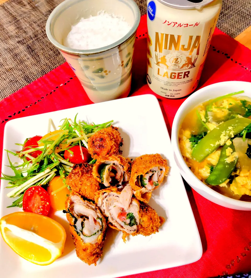 【主菜】豚バラ肉の梅大葉フライ|シュビラさん