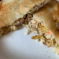 おからポテトサラダ風でホットサンド|そらまめさん