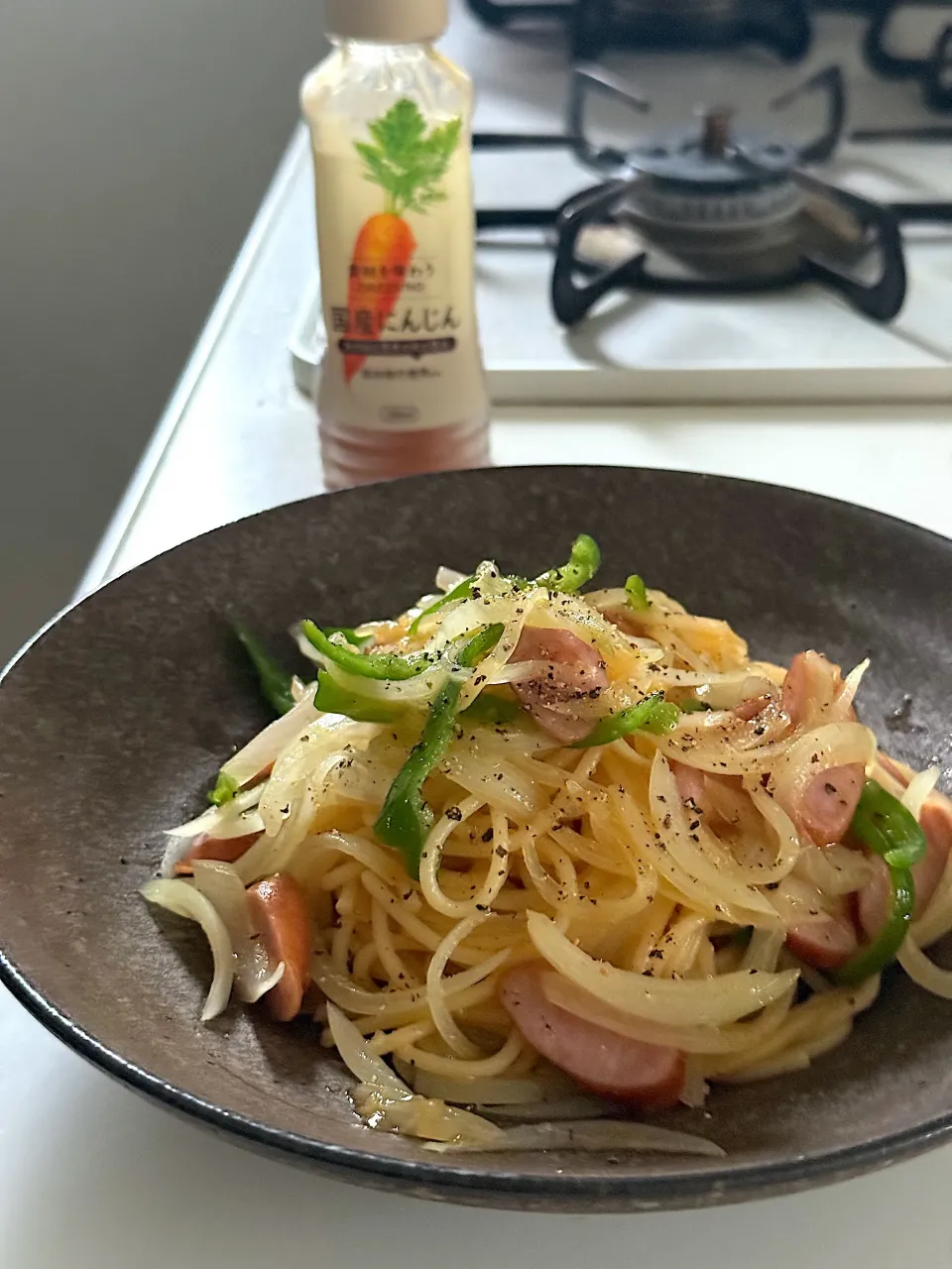 にんじん🥕ドレッシングで、パスタ🍝|由美さん