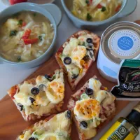バゲットピザ🍕とクズ野菜スープ|fumfumさん