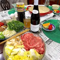息子不在の今夜は義弟のお誕生日に定年㊗️を兼ねてすき焼きでした！！|Seikoさん