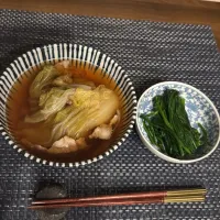 白菜鍋・ホウレンソウのお浸し|a-parkさん