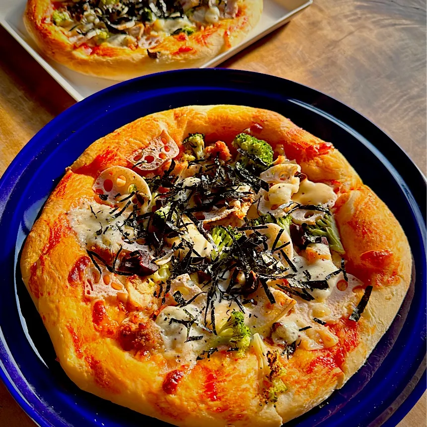 パン生地フカフカタイプのピザ|くまちゃんさん