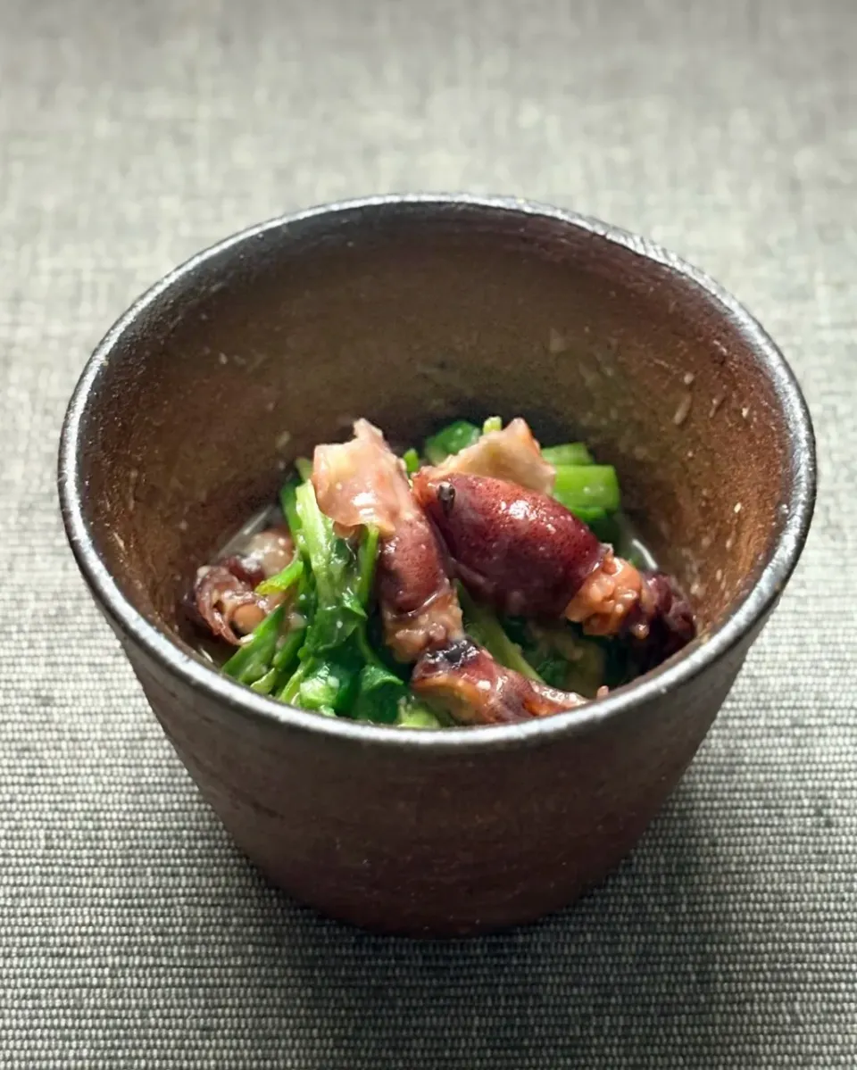 初もの ホタルイカと芹のぬた|まる(丸大豆)さん