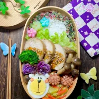 ロールチキン弁当|Akiyoෆ¨̮⑅さん