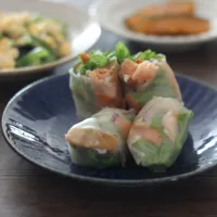 サーモンの生春巻き| ちいさなしあわせキッチンさん
