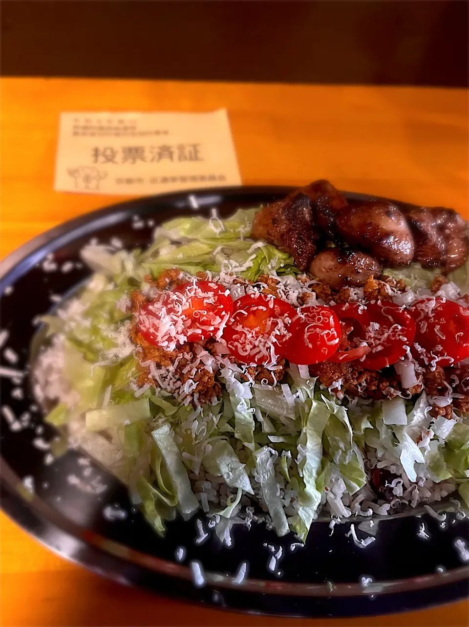 タコライス、チキンテール（ぼんじり）のせ|Hiro Yanさん