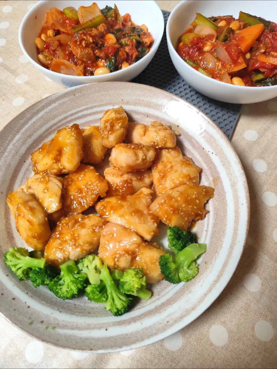 cocco+さんの料理 鶏むね肉de 照り焼きチキン✨胡麻+、ささみで!!|m.rafuさん