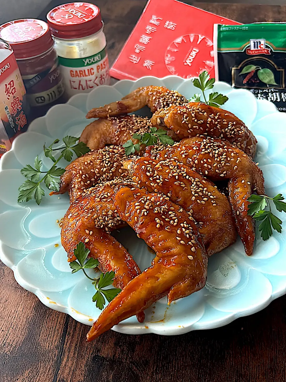 指まで美味しい旨辛手羽先|とんちんさん