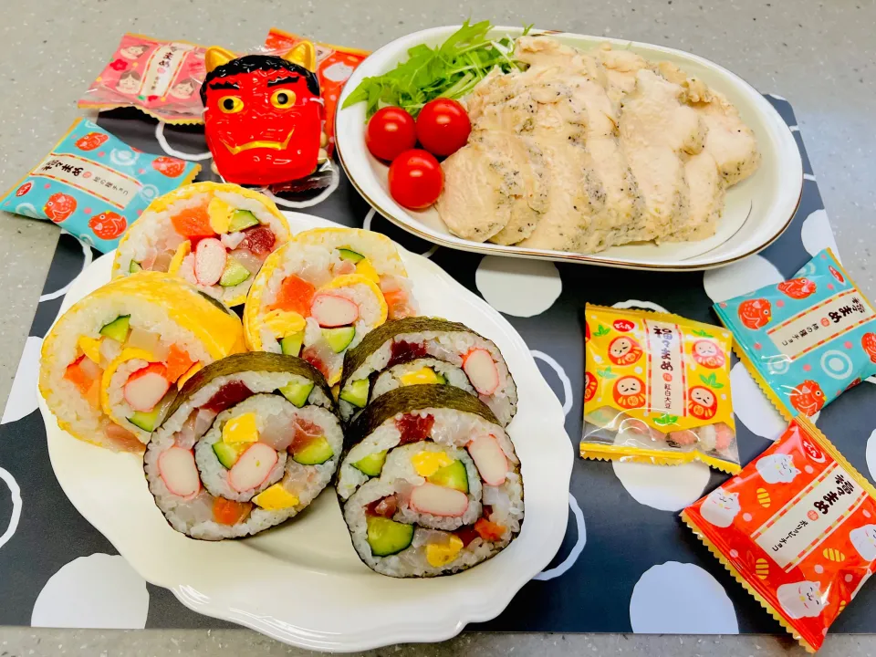 「恵方巻き＆鶏ハム」|バシュランさん