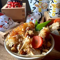 つぶみそで福豆おこわ👹|とんちんさん