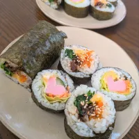 初キンパとサラダ海苔巻き|じょうさん