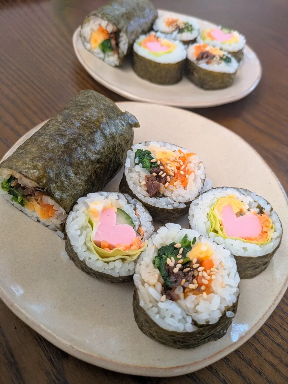 初キンパとサラダ海苔巻き|じょうさん