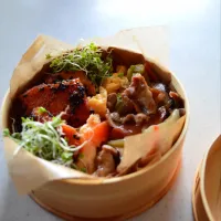 2025.2.3  のっけ弁当🍱(中華丼&鮭の照り焼き)|na---n2846さん