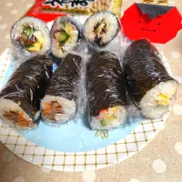 節分、難しかった恵方巻き3種、福まめ、鬼👹| m.rafuさん