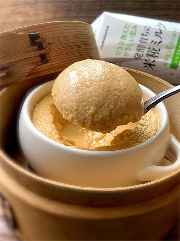 蒸籠で「米糀ミルクプリン」♨️|9421beruさん
