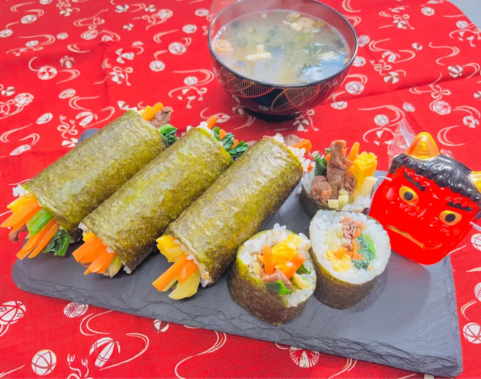 「キンパで節分👹」|バシュランさん