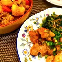 鶏ももの柚子胡椒焼きと小松菜柚子ポン酢お浸し＆肉じゃが😋|＊yurika＊さん